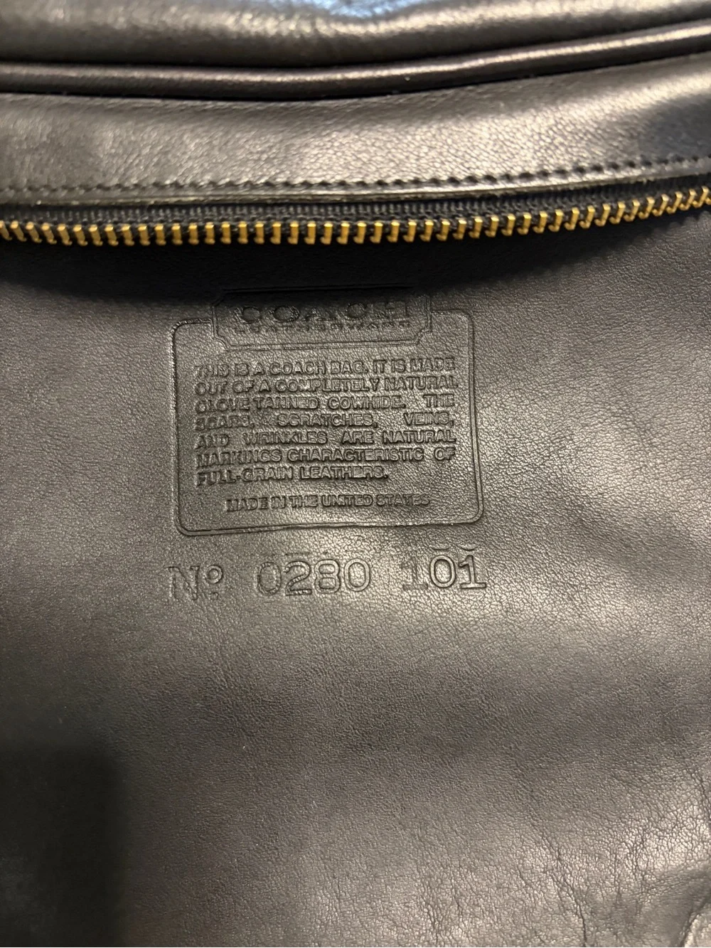 Vintage Coach Crossbody leather bag, made in the USA, authentic glove-tanned